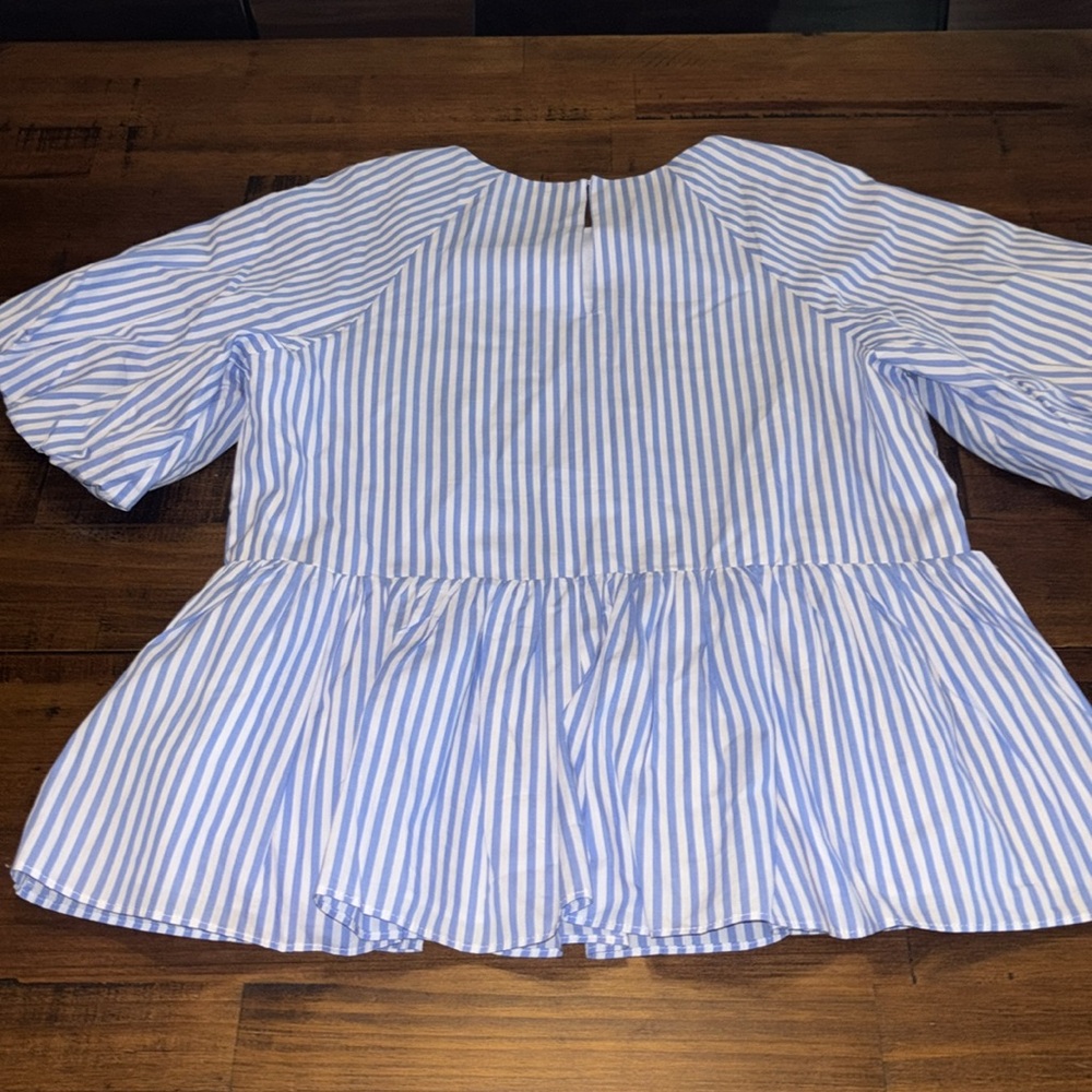 Pomander Place Striped Peplum Blouse - Picture 6 of 6